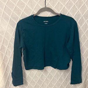 Cropped Teal long sleeve. Great Condition!